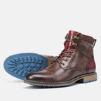 Boots homme style Oxford à lacets, finition polie, du 39 au 48