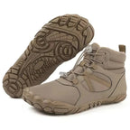 Bottes pieds nus d'hiver imperméables, doublure polaire, mixtes, kaki