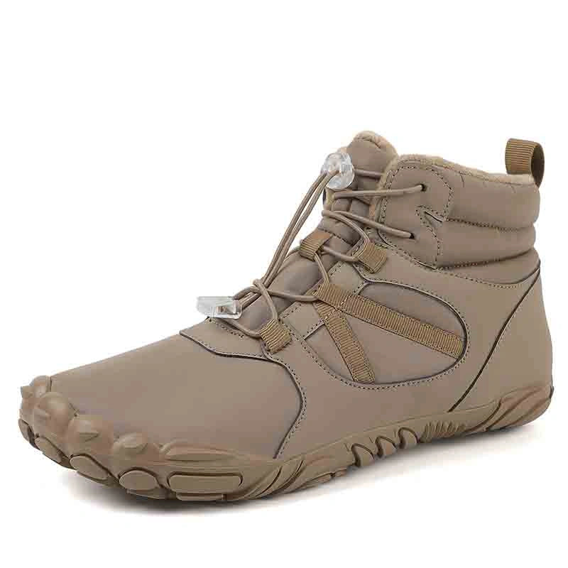 Bottes pieds nus unisexe imperméables et doublées, pour l'hiver, kaki