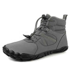 Bottes pieds nus unisexe imperméables et doublées, pour l'hiver, gris
