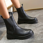 Bottes à plateforme femme, semelle intérieure rembourrée