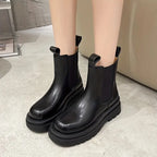 Bottes à plateforme femme, semelle intérieure rembourrée