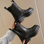 Bottes à plateforme femme, semelle intérieure rembourrée