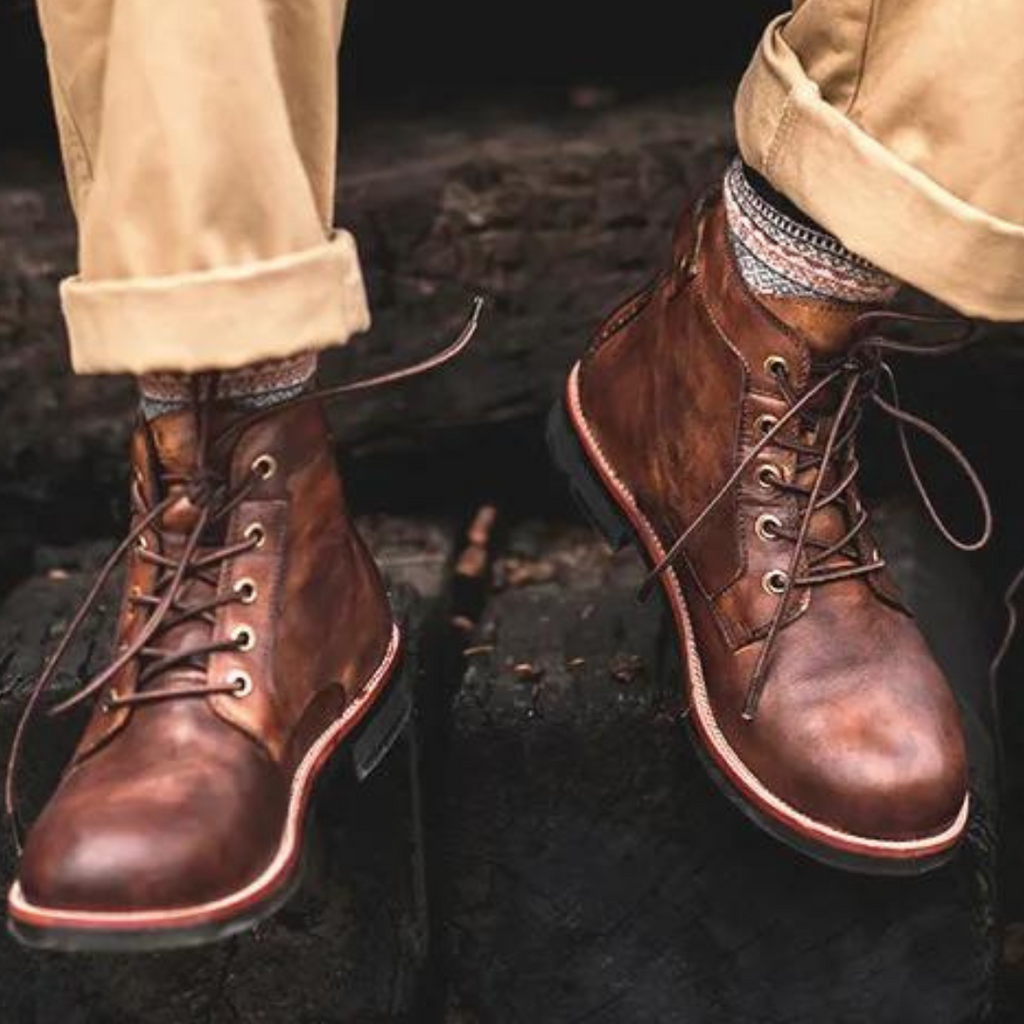 Bottes homme doublées pour l'hiver, brun ou noir