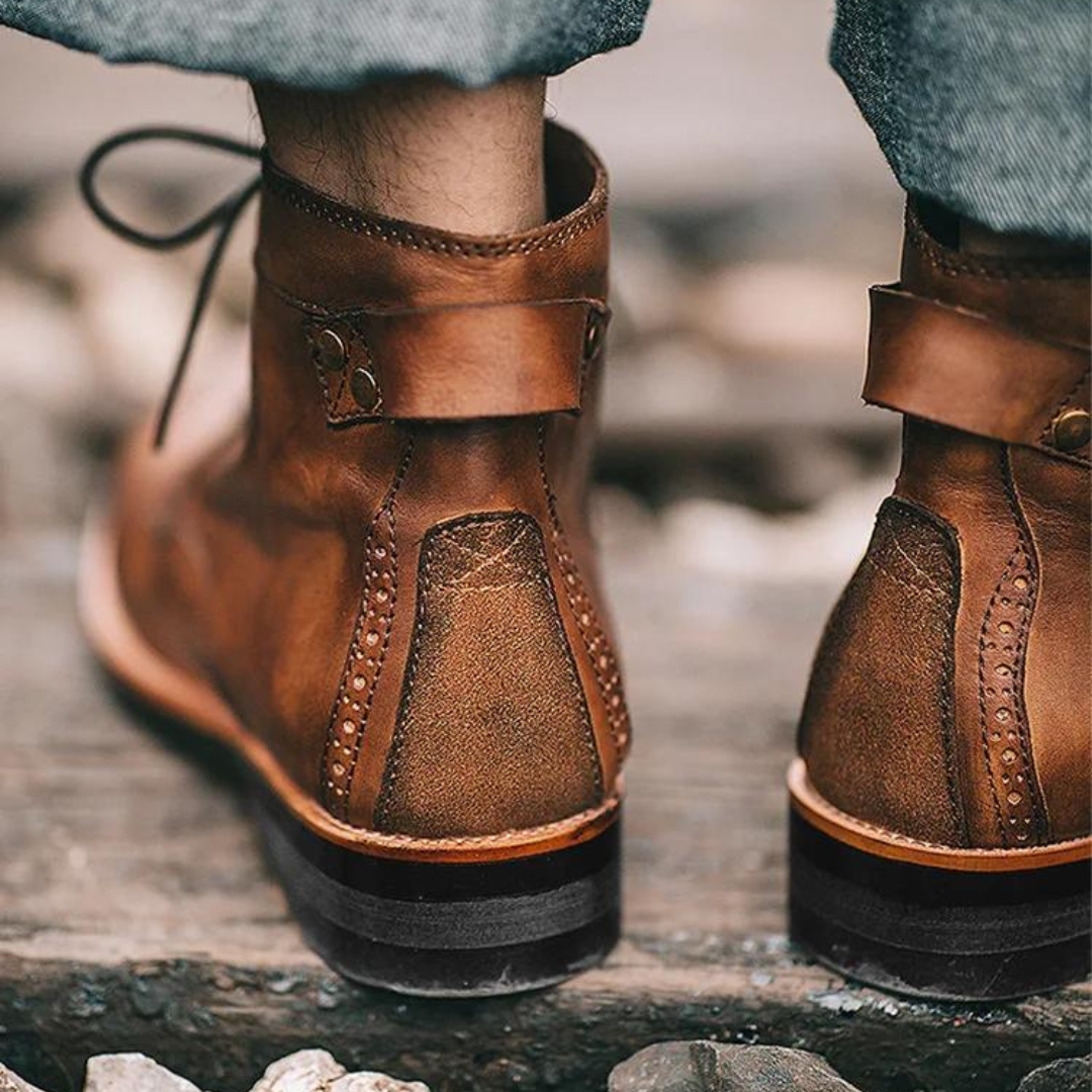 Bottes homme doublées pour l'hiver, brun ou noir