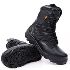 Bottes tactiques homme de randonnée à lacets, du 39 au 47, noir