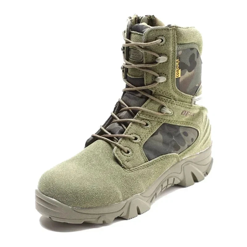 Bottes tactiques homme de randonnée à lacets, du 39 au 47, vert
