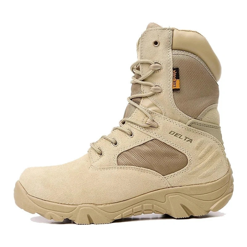 Bottes tactiques homme de randonnée à lacets, du 39 au 47, sable