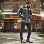 Bottes western mi-hautes brodées, bout pointu, noir ou marron