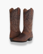 Bottes western femme à coutures apparentes, du 38 au 48, marron
