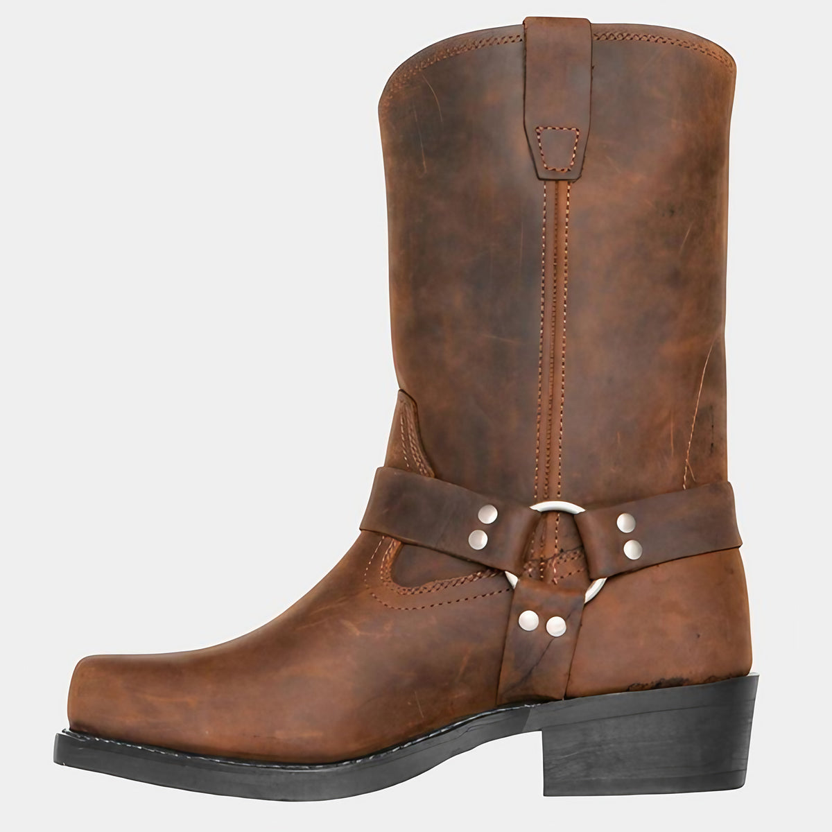 Bottes western mixtes à tige mi-mollet, trois coloris, du 39 au 46, jaune brun