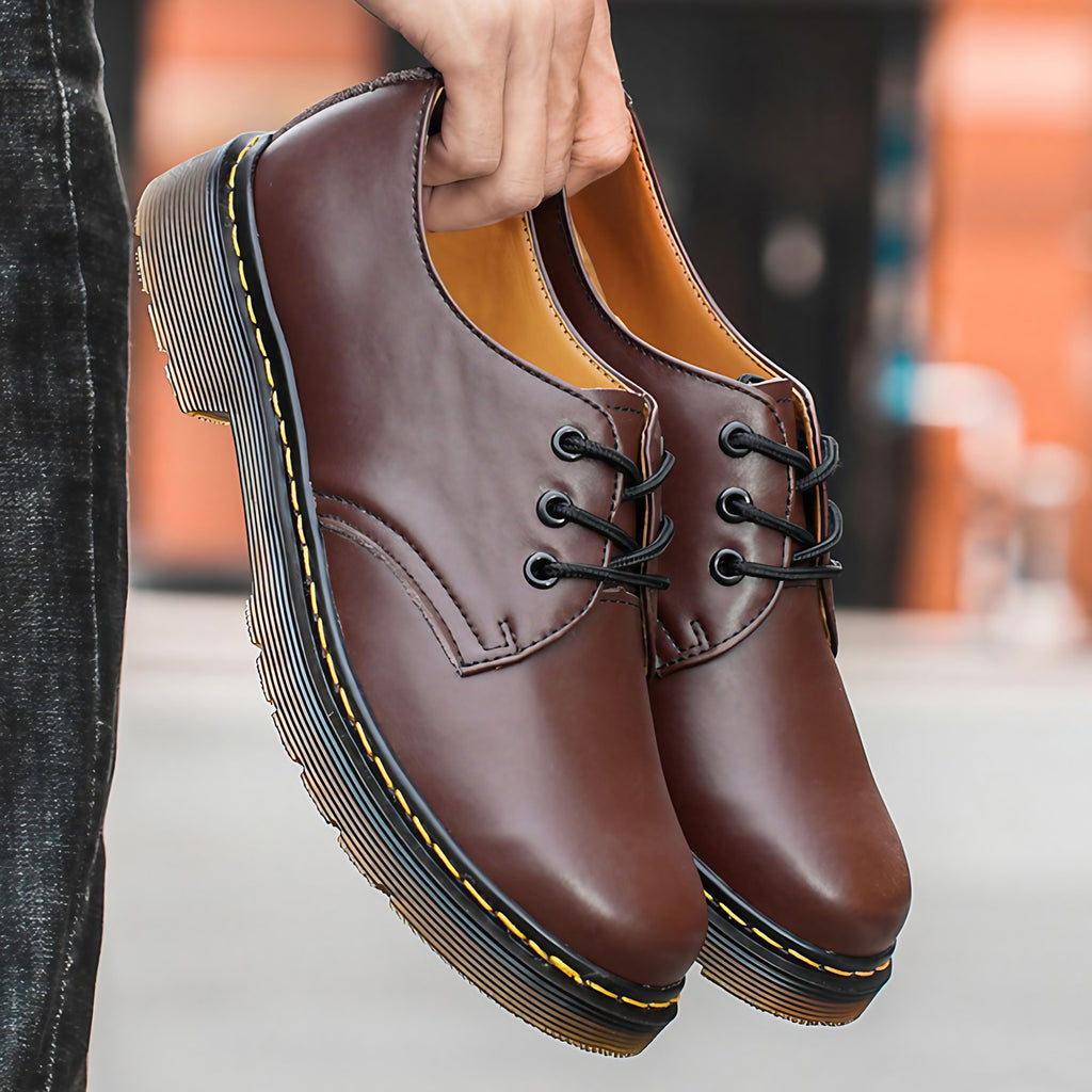 Bottines basses homme, semelle intérieure moelleuse, cinq coloris, marron