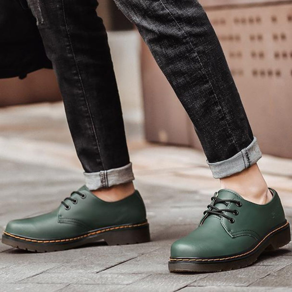 Bottines basses homme, semelle intérieure moelleuse, cinq coloris, vert