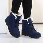 Bottines femme fourrées en daim synthétique, semelle antidérapante