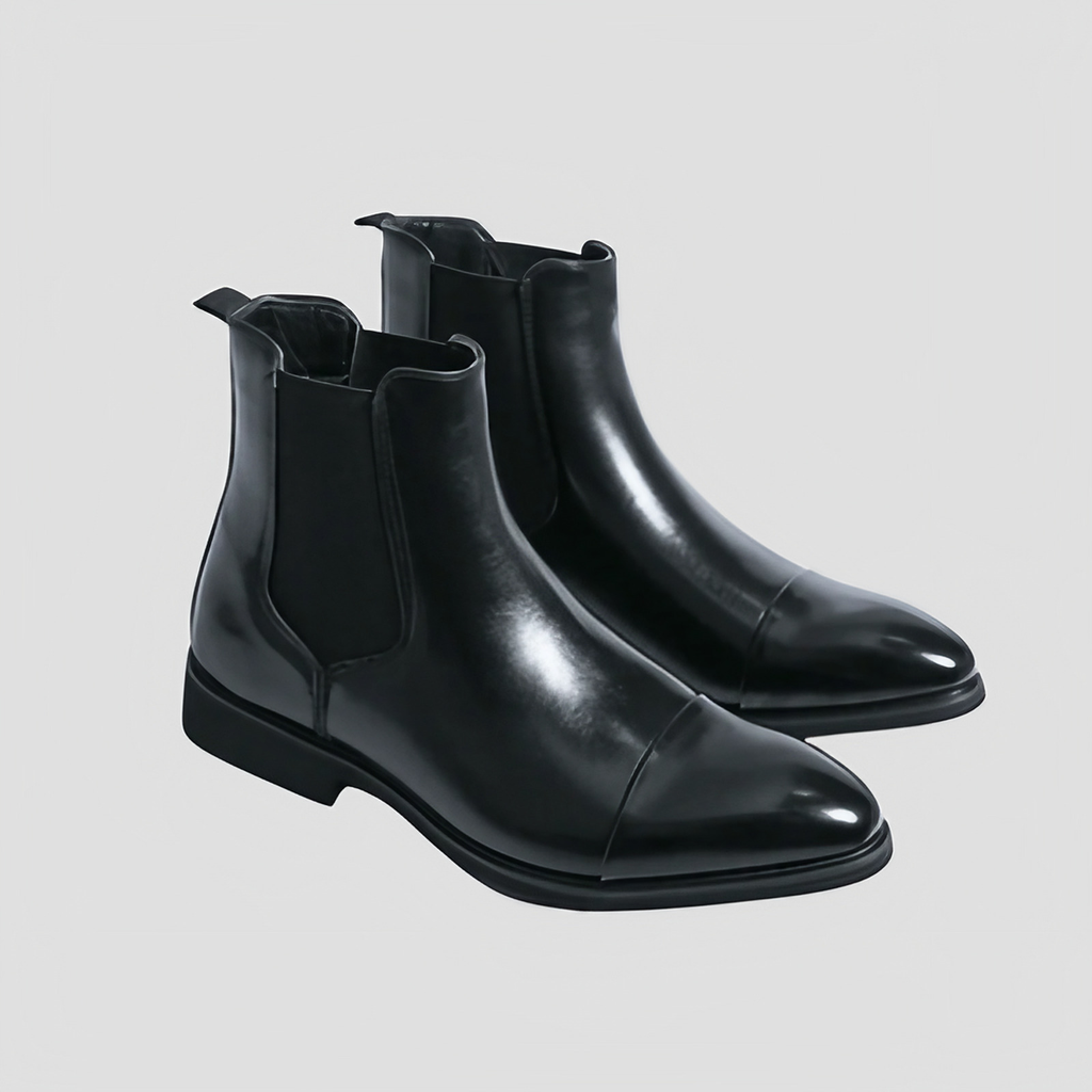 Bottines Chelsea homme à élastiques latéraux, noir ou marron, noir