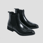 Bottines Chelsea homme à élastiques latéraux, noir ou marron, noir
