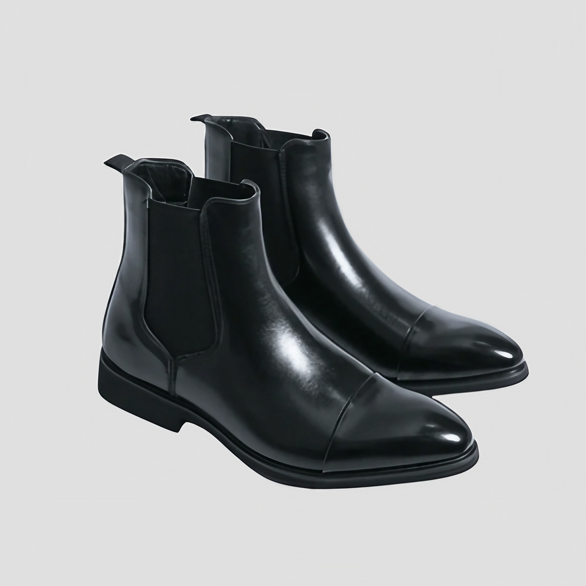 Bottines Chelsea homme à élastiques latéraux, noir ou marron, noir