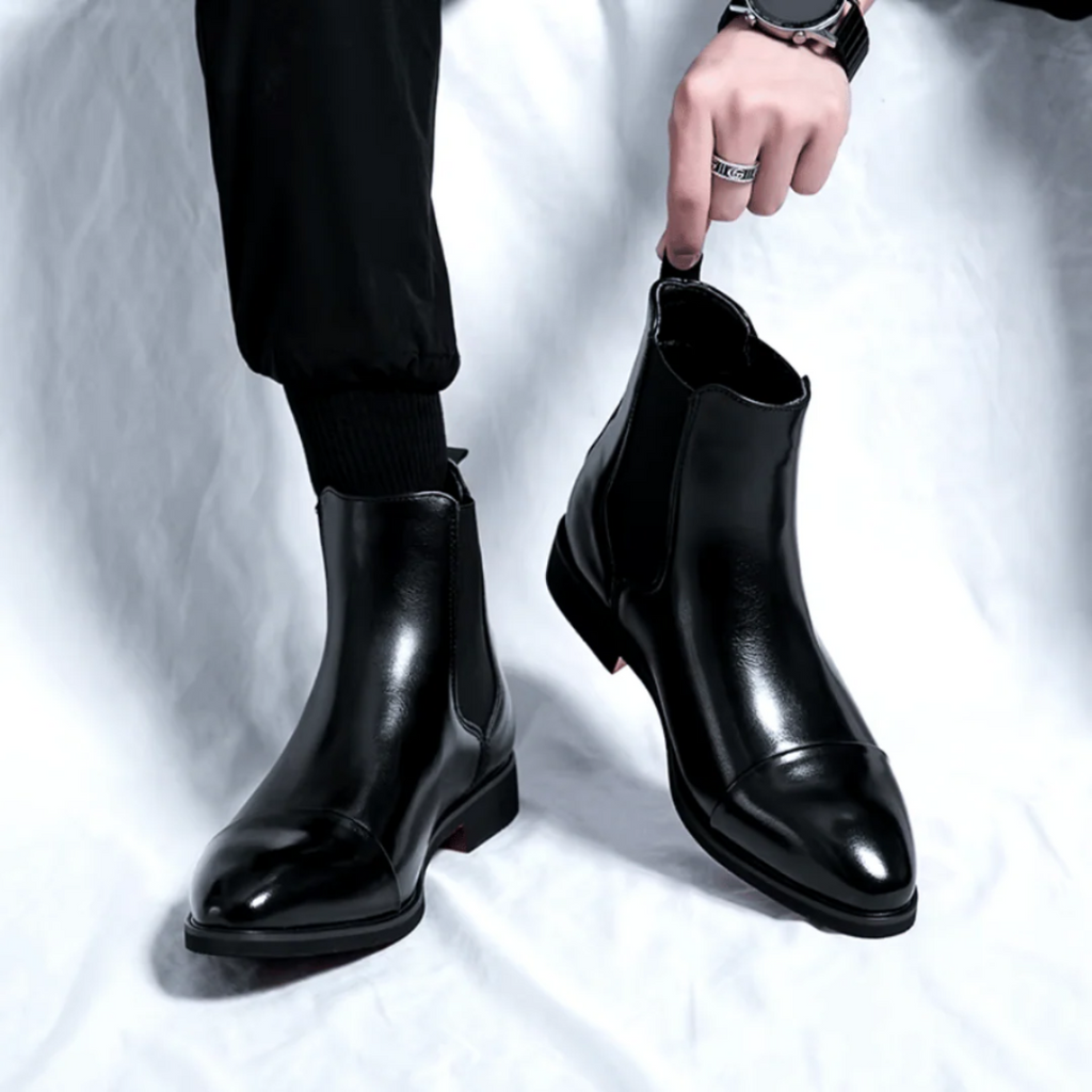 Bottines Chelsea homme à élastiques latéraux, noir ou marron