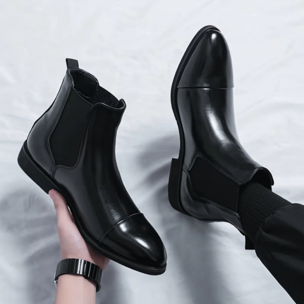 Bottines Chelsea homme à élastiques latéraux, noir ou marron