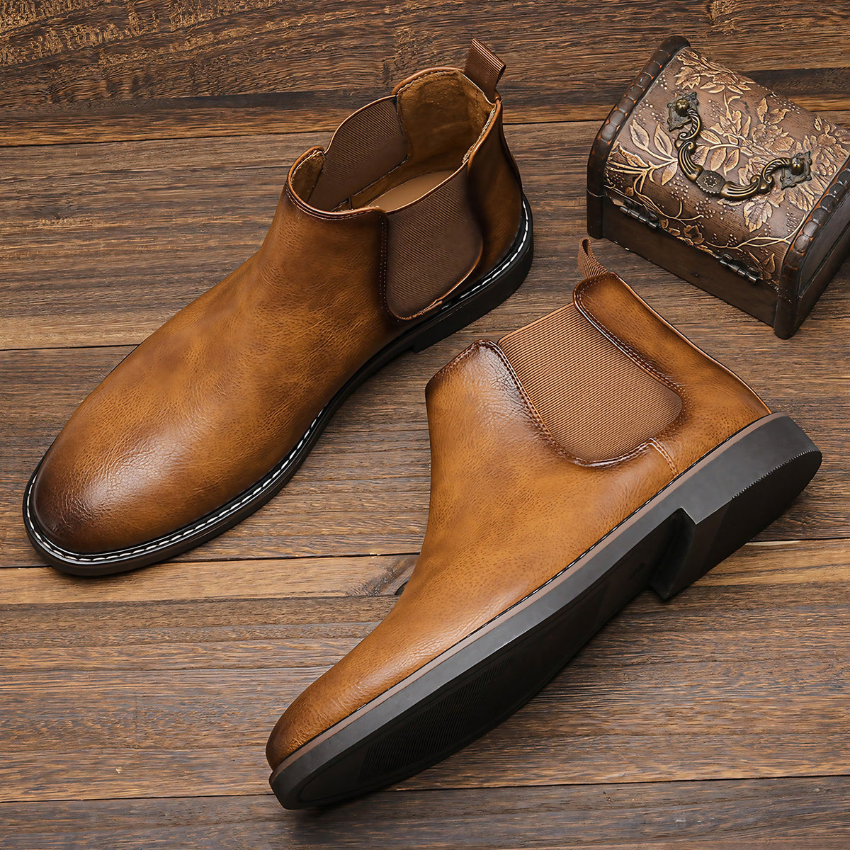 Bottines Chelsea homme classiques, à enfiler, du 40 au 46, autre coloris