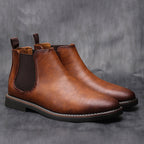 Bottines Chelsea homme classiques, à enfiler, du 40 au 46, marron