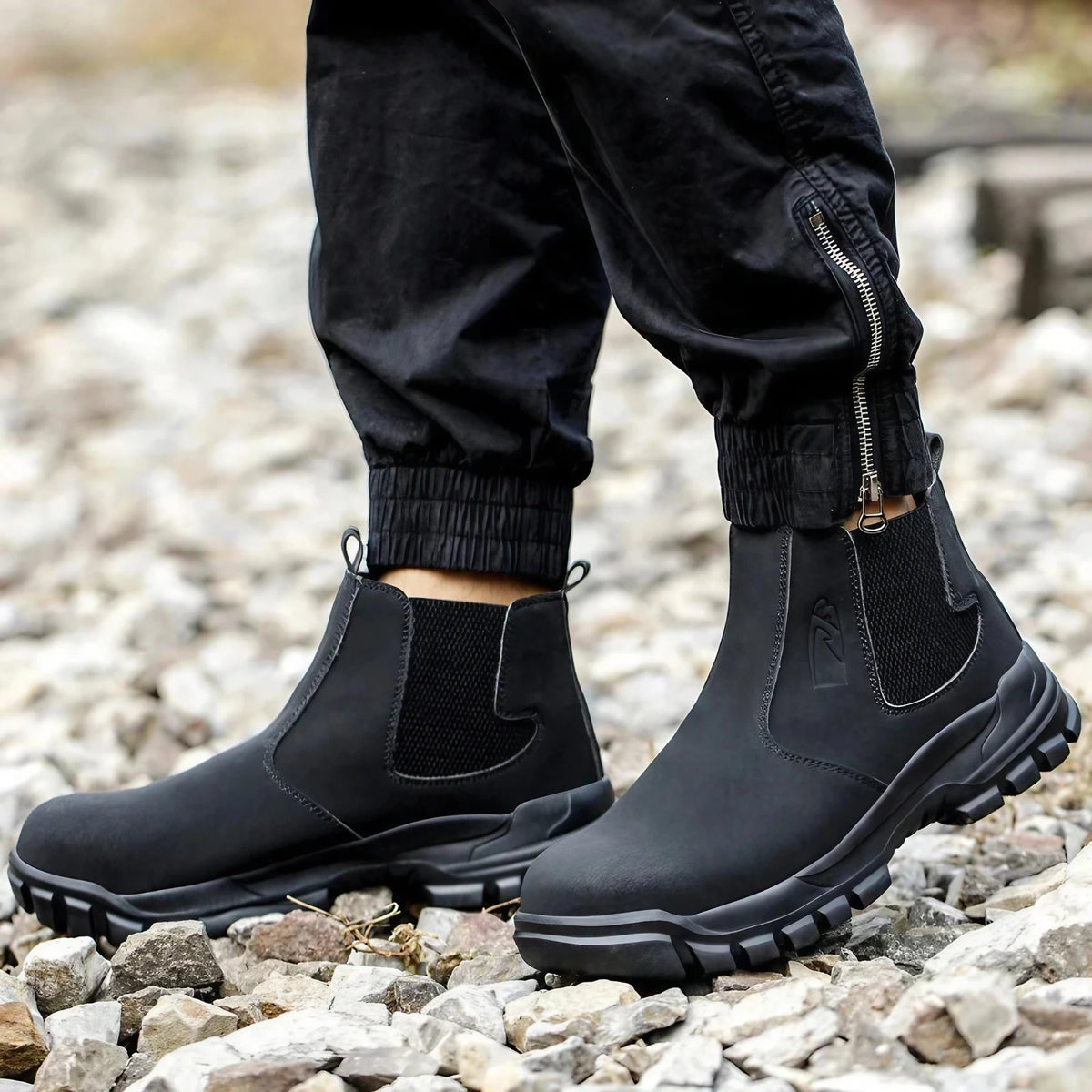 Bottines Chelsea de sécurité mixtes, embout acier, du 37 au 48