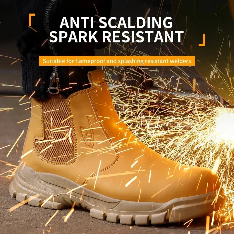 Bottines Chelsea de sécurité mixtes, embout acier, du 37 au 48