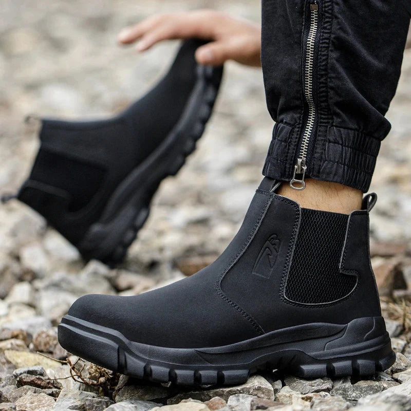 Bottines Chelsea de sécurité mixtes, embout acier, du 37 au 48