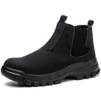 Bottines Chelsea de sécurité mixtes, embout acier, du 37 au 48, noir