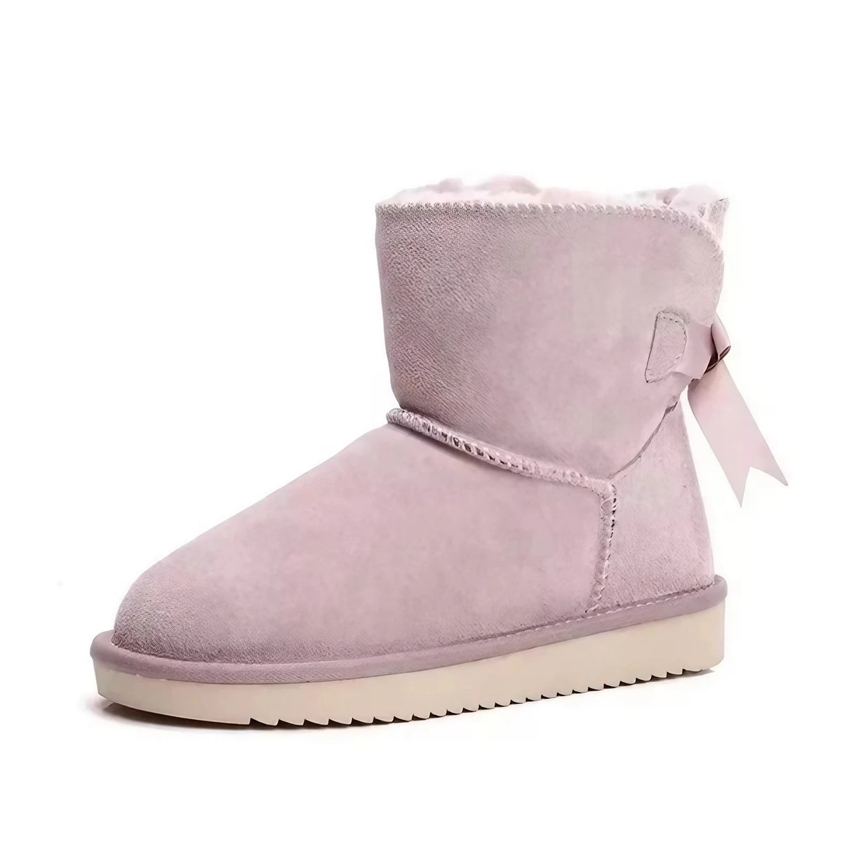 Bottines d'hiver femme en daim, doublure fourrure synthétique