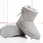 Bottines d'hiver femme en daim, doublure fourrure synthétique