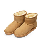 Bottines d'hiver femme en simili daim, doublure fausse fourrure