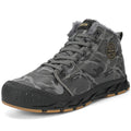 Bottines d'hiver homme imperméables, semelle en caoutchouc, gris
