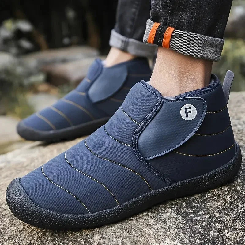 Bottines d'hiver fourrées imperméables, hommes et femmes