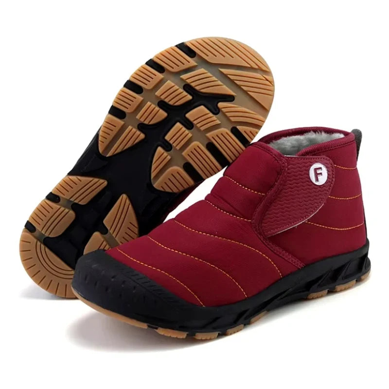 Bottines d'hiver fourrées imperméables, hommes et femmes