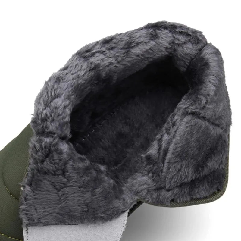 Bottines d'hiver fourrées imperméables, hommes et femmes
