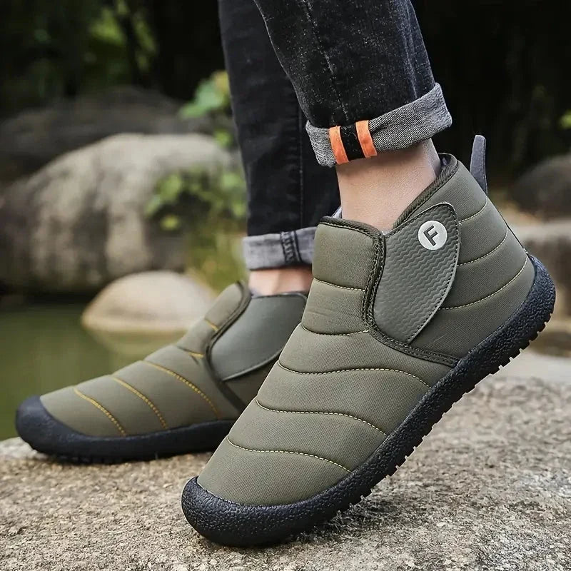 Bottines d'hiver fourrées imperméables, hommes et femmes