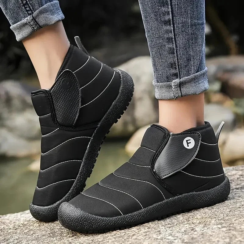 Bottines d'hiver fourrées imperméables, hommes et femmes