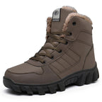 Bottines d'hiver mixtes fourrées, tige imperméable, du 35 au 46, kaki