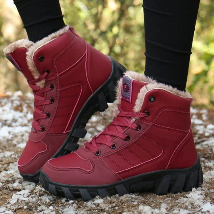 Bottines d'hiver mixtes fourrées, tige imperméable, du 35 au 46