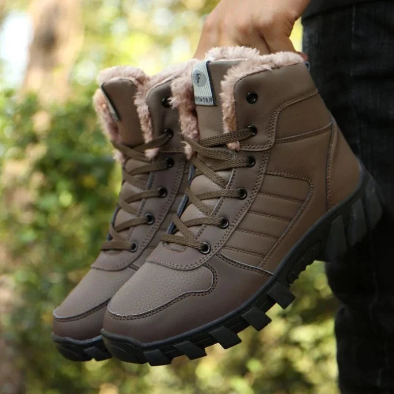 Bottines d'hiver mixtes fourrées, tige imperméable, du 35 au 46