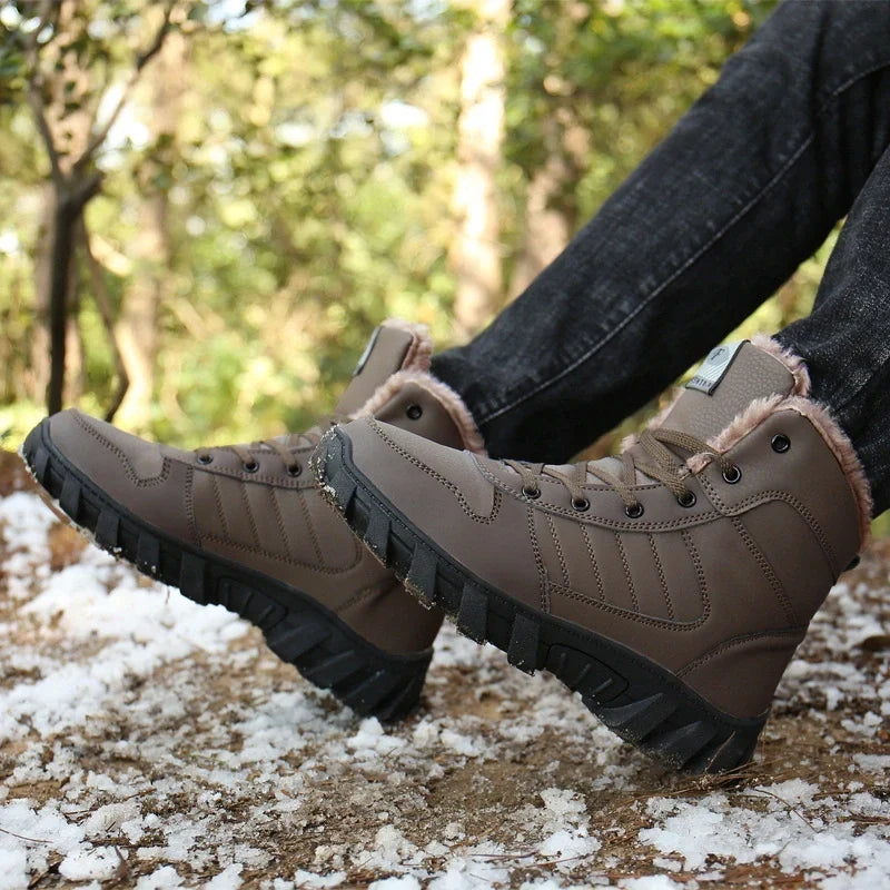 Bottines d'hiver mixtes fourrées, tige imperméable, du 35 au 46