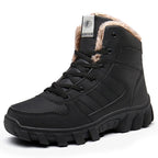 Bottines d'hiver mixtes fourrées, tige imperméable, du 35 au 46, noir
