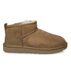 Bottines d'hiver femme fourrées en suédine, semelle antidérapante, marron