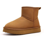 Bottines fourrées femme d'hiver, semelle antidérapante
