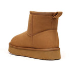 Bottines fourrées femme d'hiver, semelle antidérapante