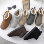 Bottines d'hiver femme doublées, semelle caoutchouc, sept coloris