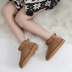 Bottines d'hiver femme doublées, semelle caoutchouc, sept coloris