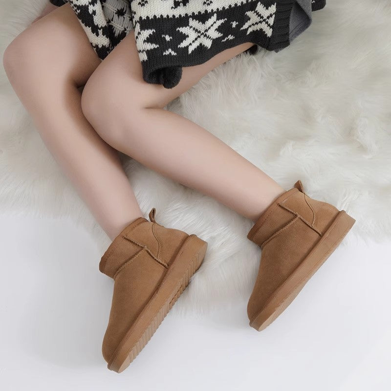 Bottines d'hiver femme doublées, semelle caoutchouc, sept coloris