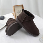 Bottines d'hiver femme doublées, semelle caoutchouc, sept coloris, chocolat